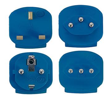 Reisstekker Stopcontact Type - B / E / G / I / J / L / M - Zwart