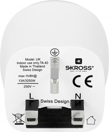 Reisstekker Stopcontact Type - G - Wit